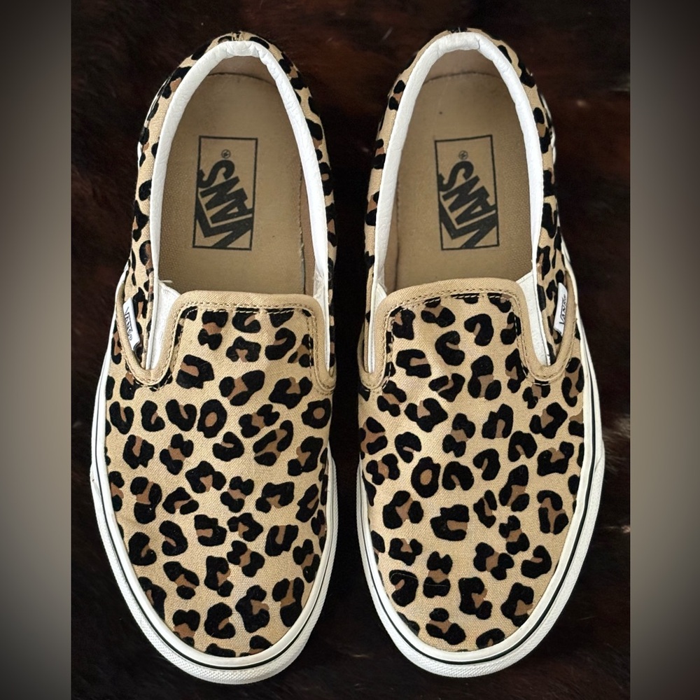 Vans Leopard Slip-On, Size 8